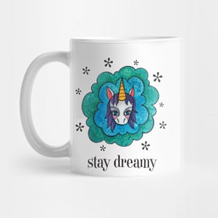 Stay Dreamy: Cute Unicorn Drawing Watercolor Illustration Mug